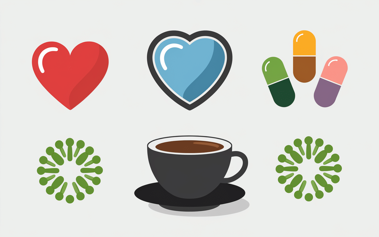 Icônes santé et sencha thé