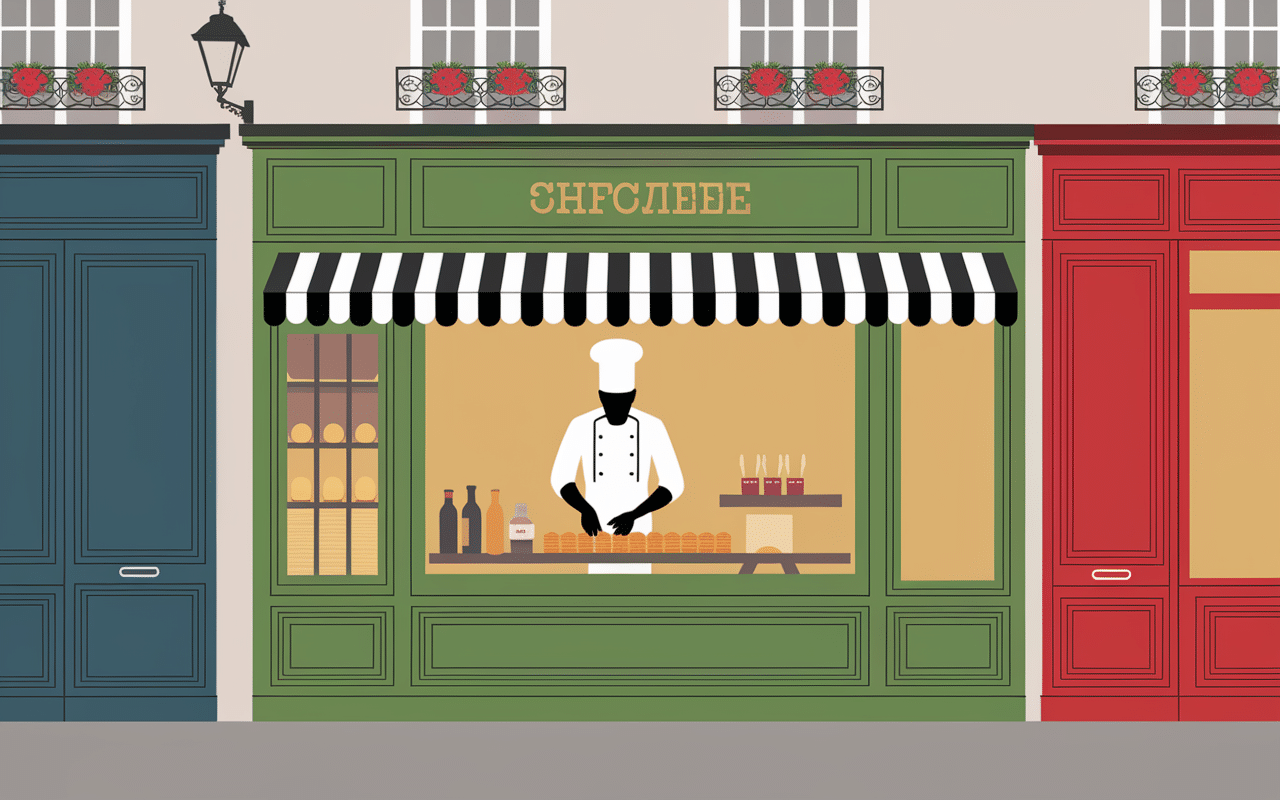 Devanture verte Muniyandi Vilas Paris