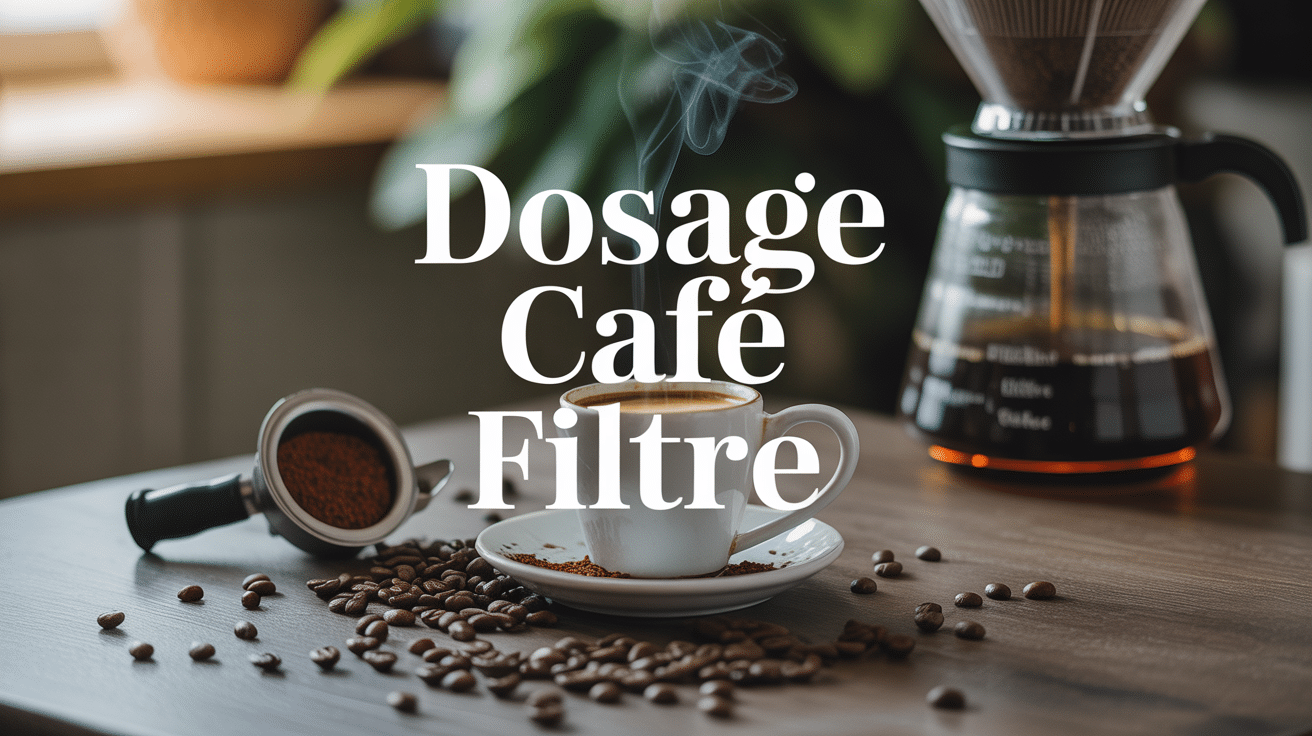 Tasse de café filtre avec grains et cuillère