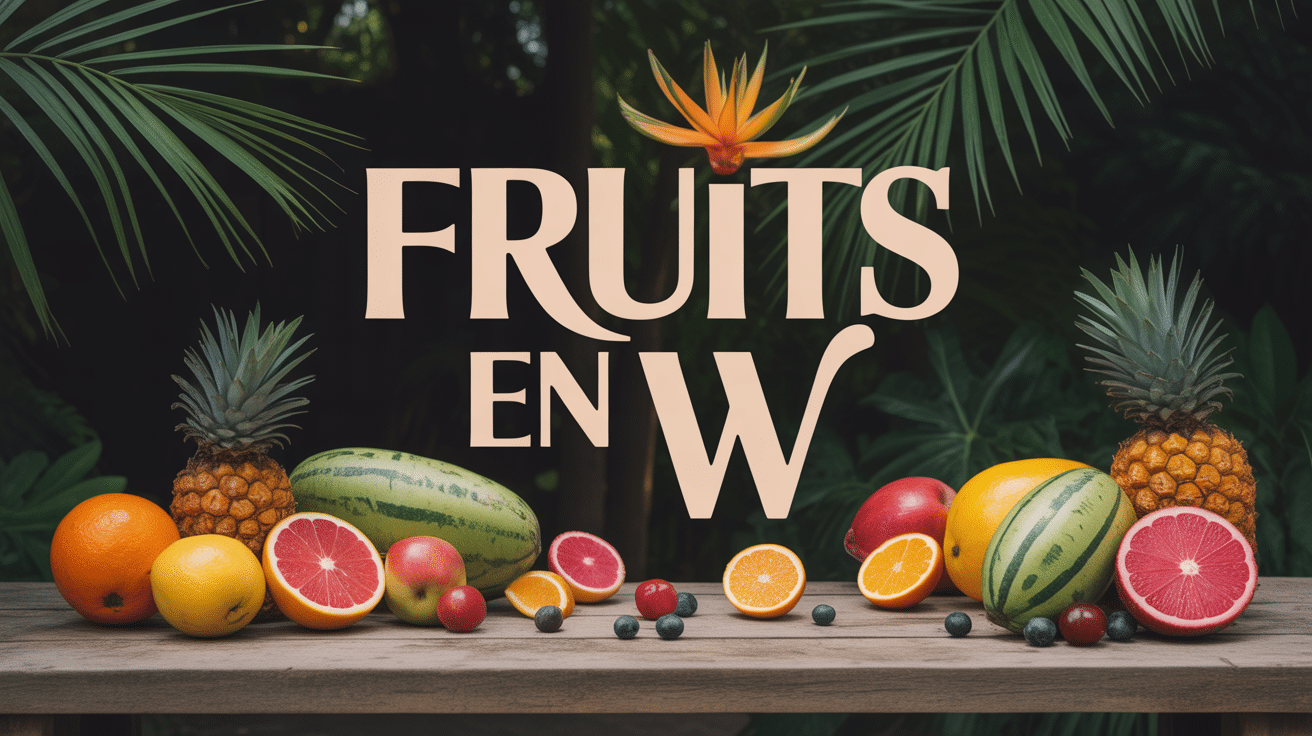 Composition artistique de fruits en W exotiques
