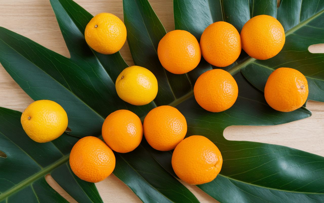 Fruits exotiques en K avec kumquat, kaki, karité, korlan