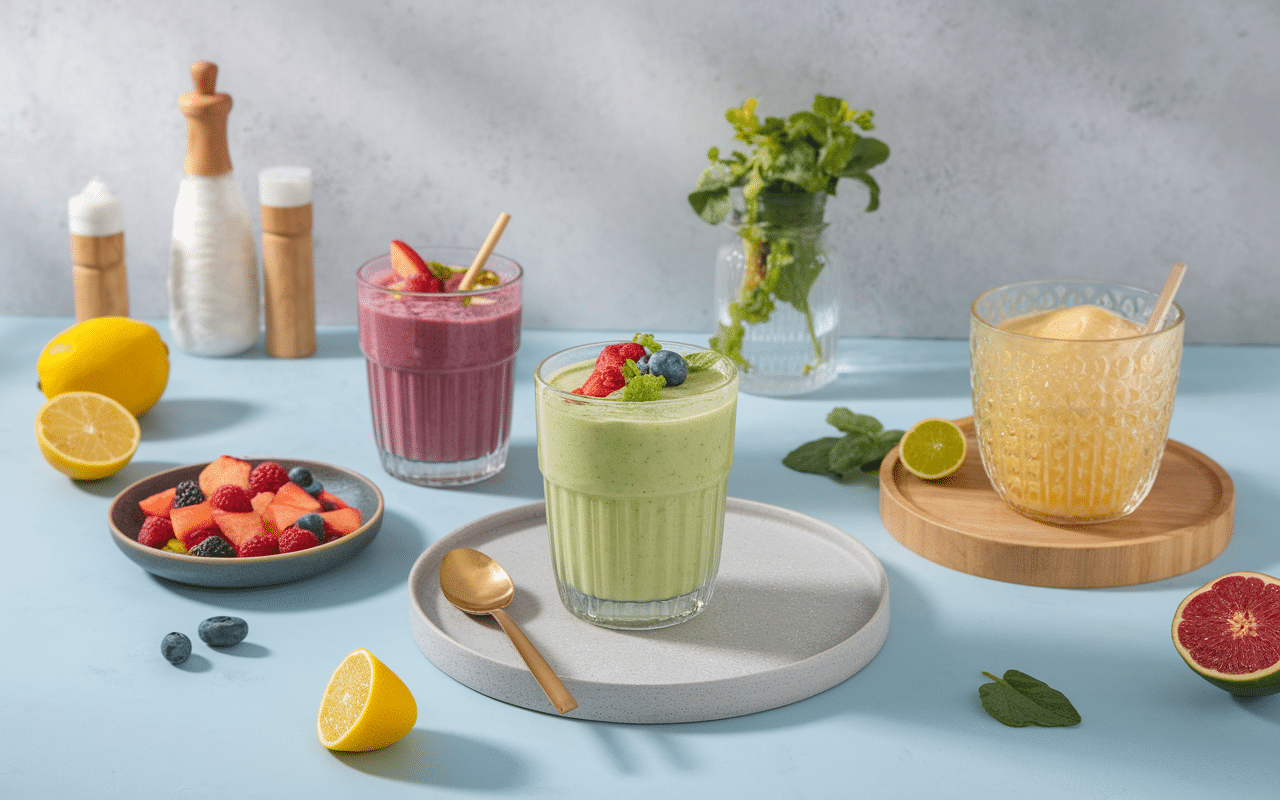 Cuisine moderne avec fruits en W