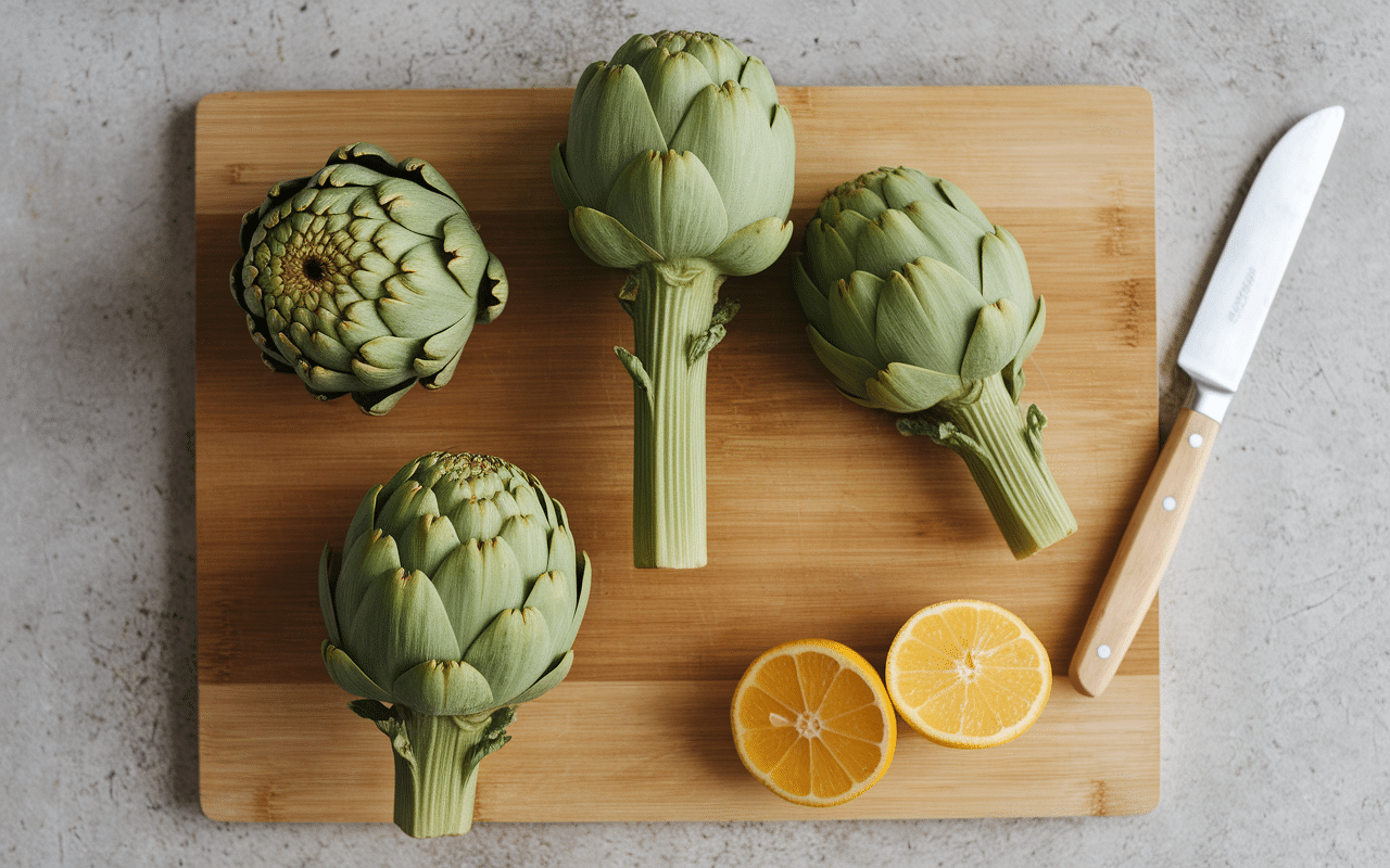 Étapes préparation artichauts cocotte minute