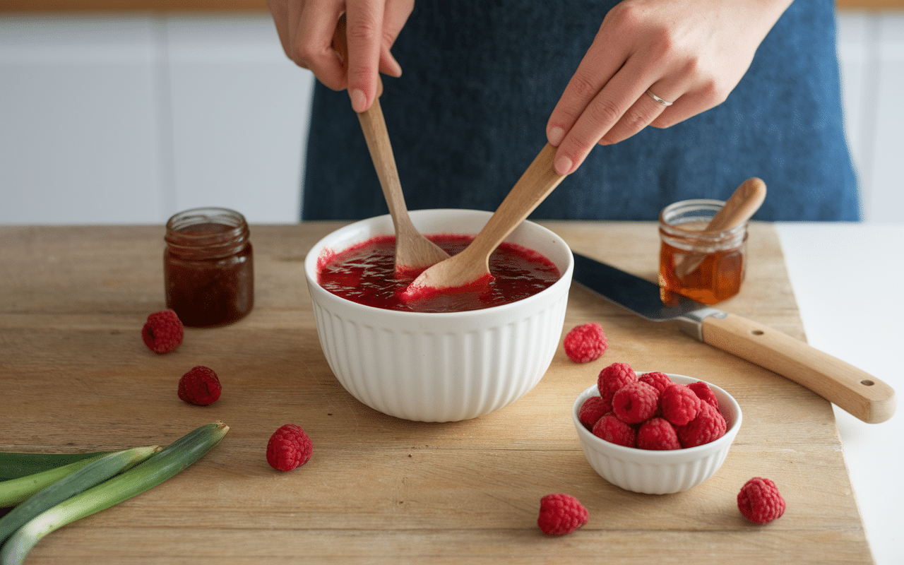 Scene culinaire avec fruits en G