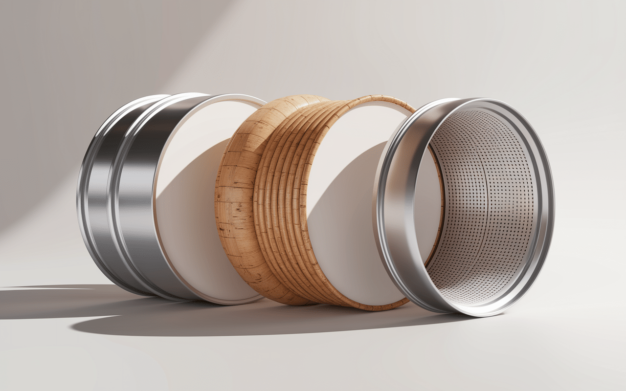 Différents types de bombillas : métal et bambou