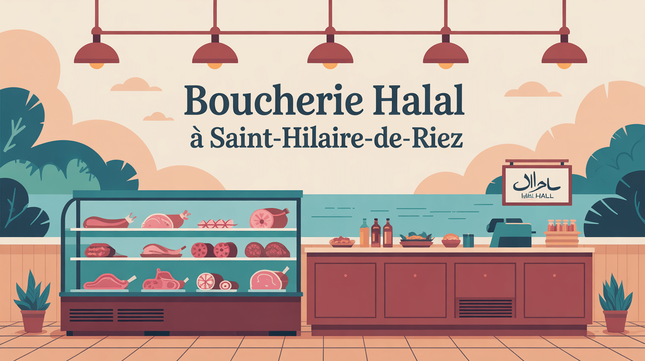 Devanture boucherie halal saint hilaire de riez avec certification
