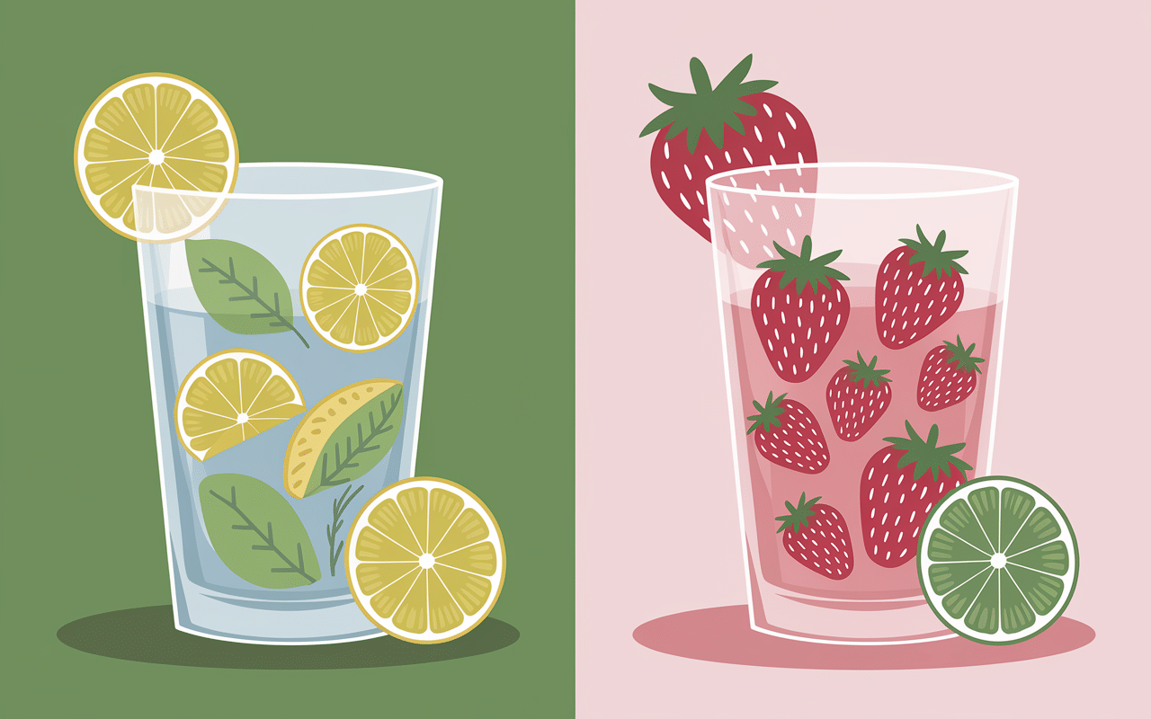 comparatif caipiroska fraise et caipirinha