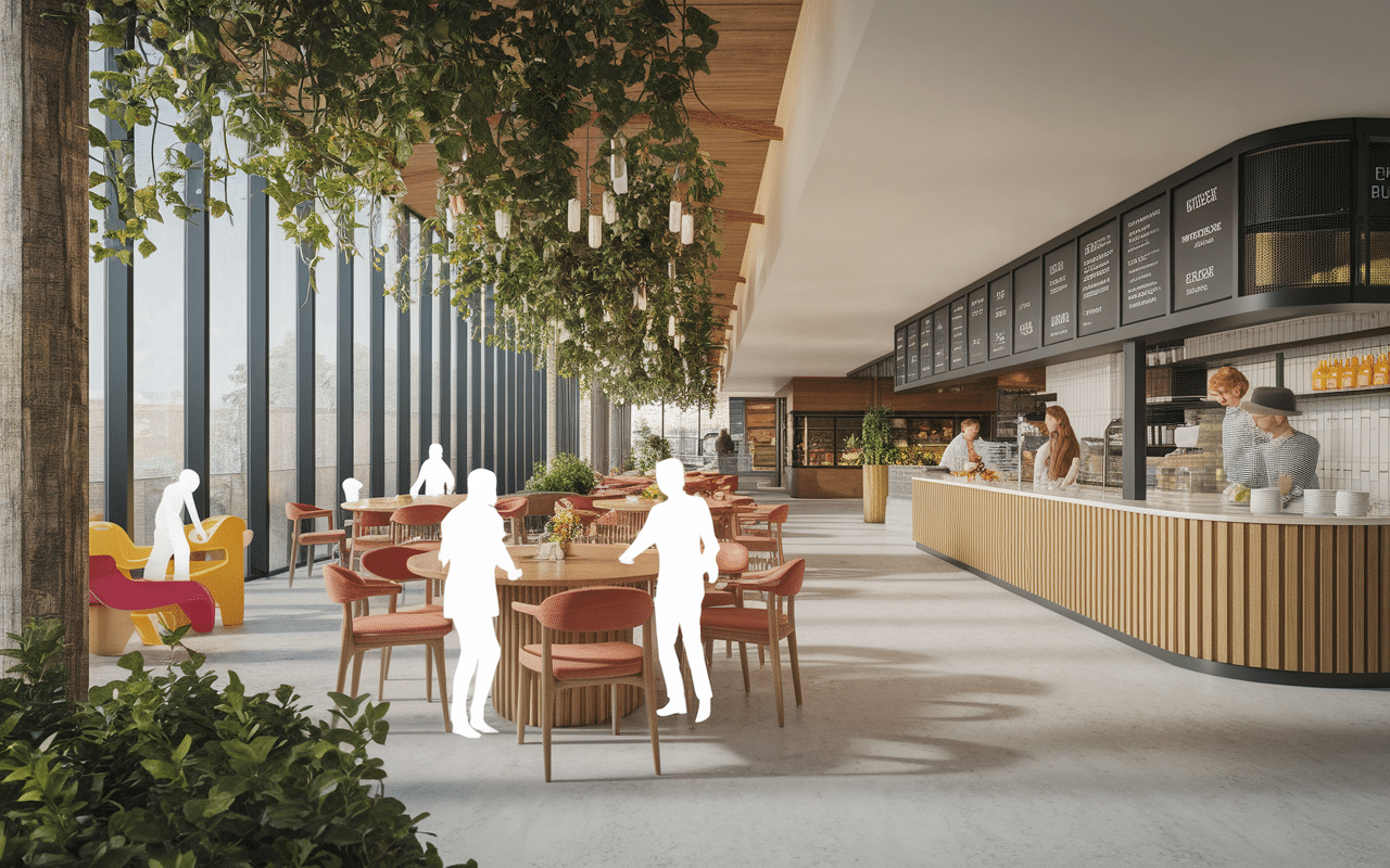 food court el mordjene shopping familles enfants detente