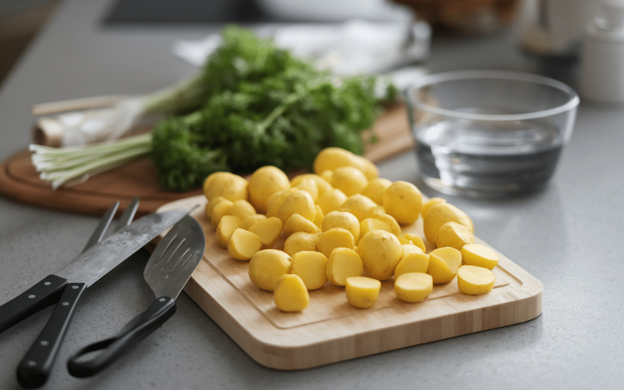 Découpe frite ronde avec mandoline et friteuse