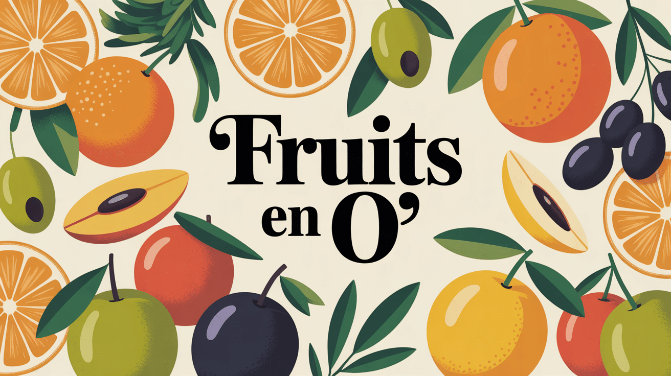 composition fruits en o oranges olives exotiques