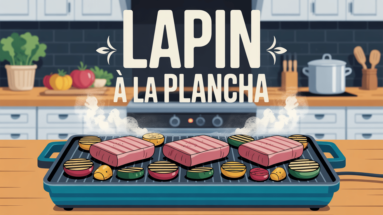 plancha avec lapin plancha et légumes grillés