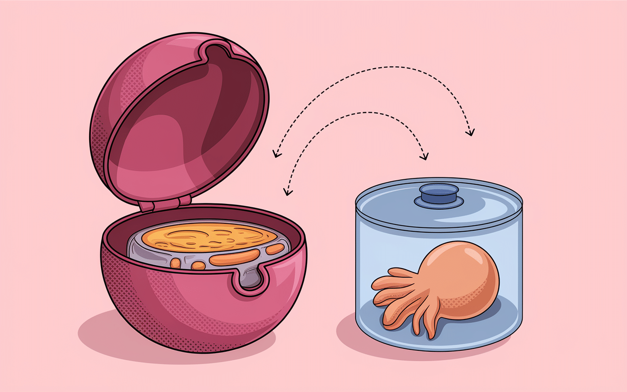 Coupe œuf chambre à air oeufs qui flottent à la cuisson