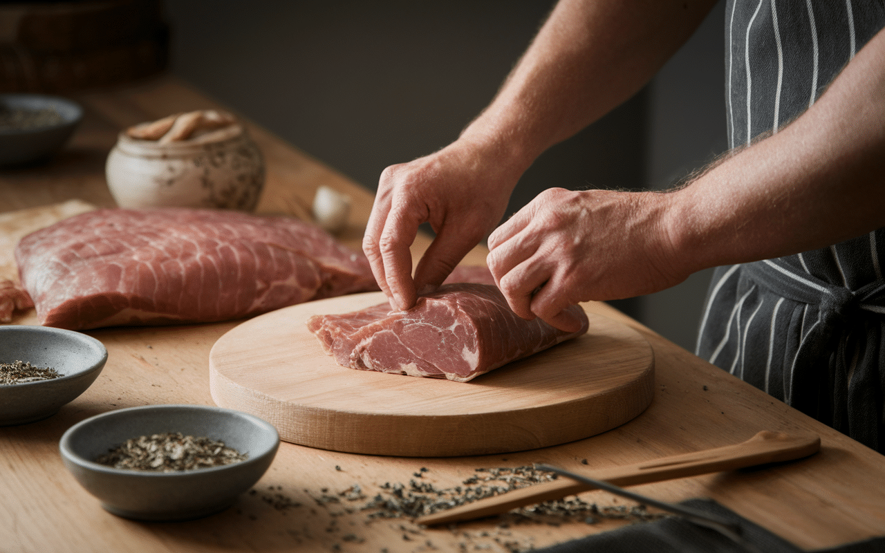 atelier charcuterie préparation terrine de campagne charcutier