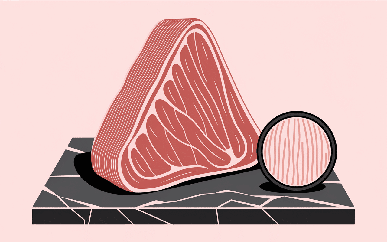 coupe triangulaire picanha de veau detailnee
