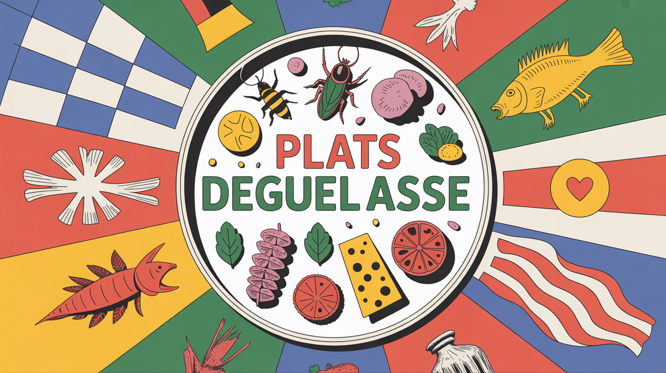 assiette plats dégueulasse aliments insolites drapeaux