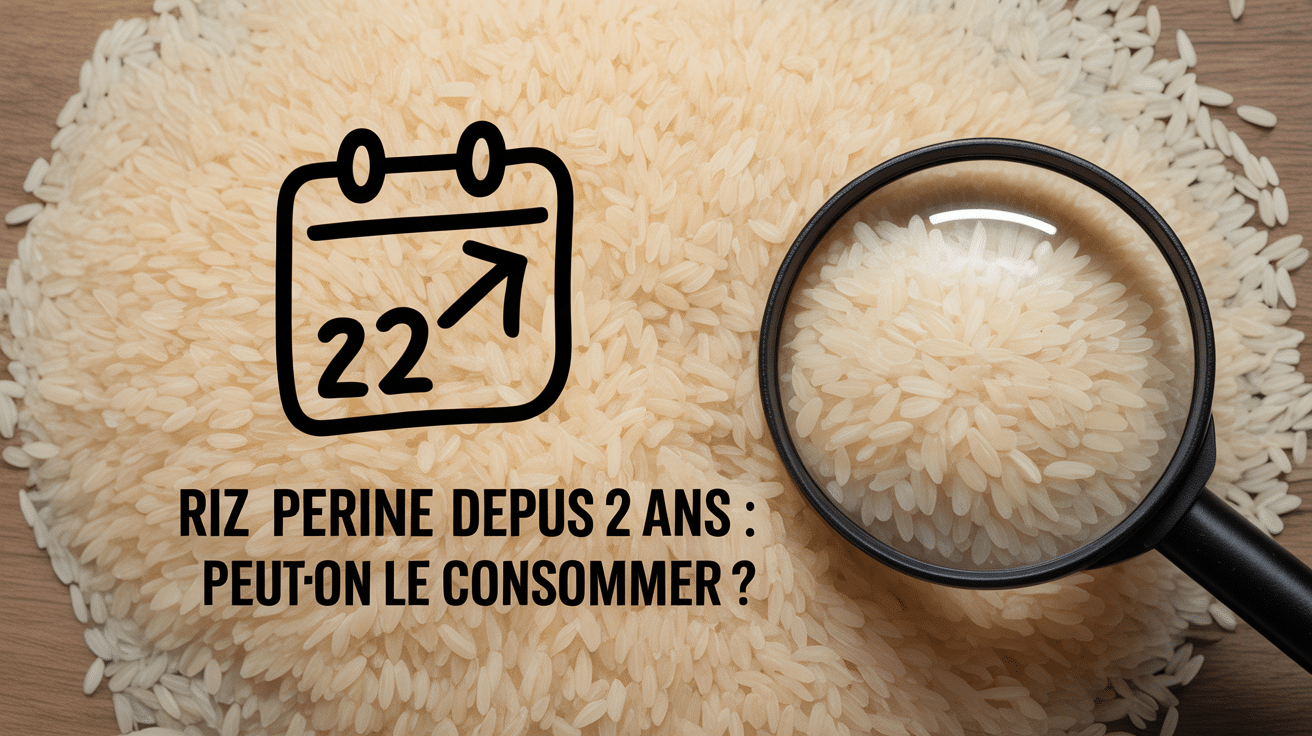 Grains de riz périmé depuis 2 ans avec calendrier