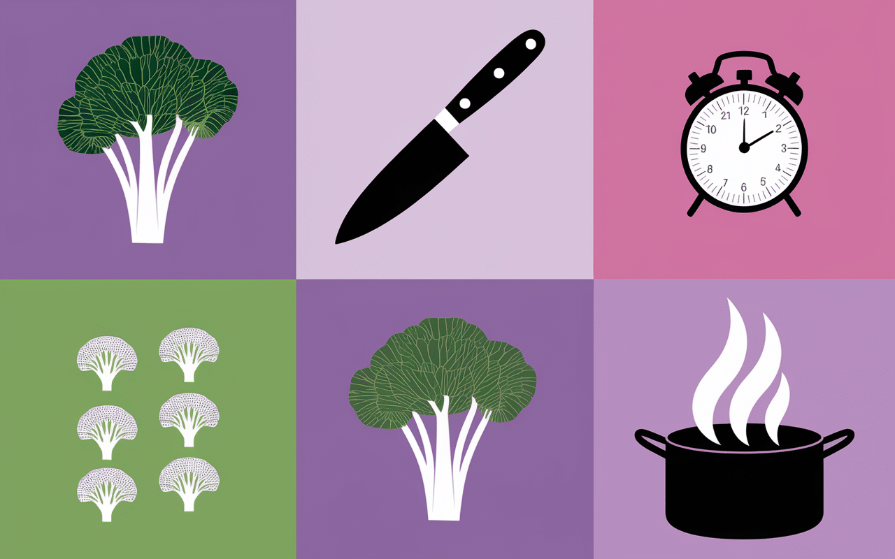 Cuire brocolis découpe cuisson vapeur efficace