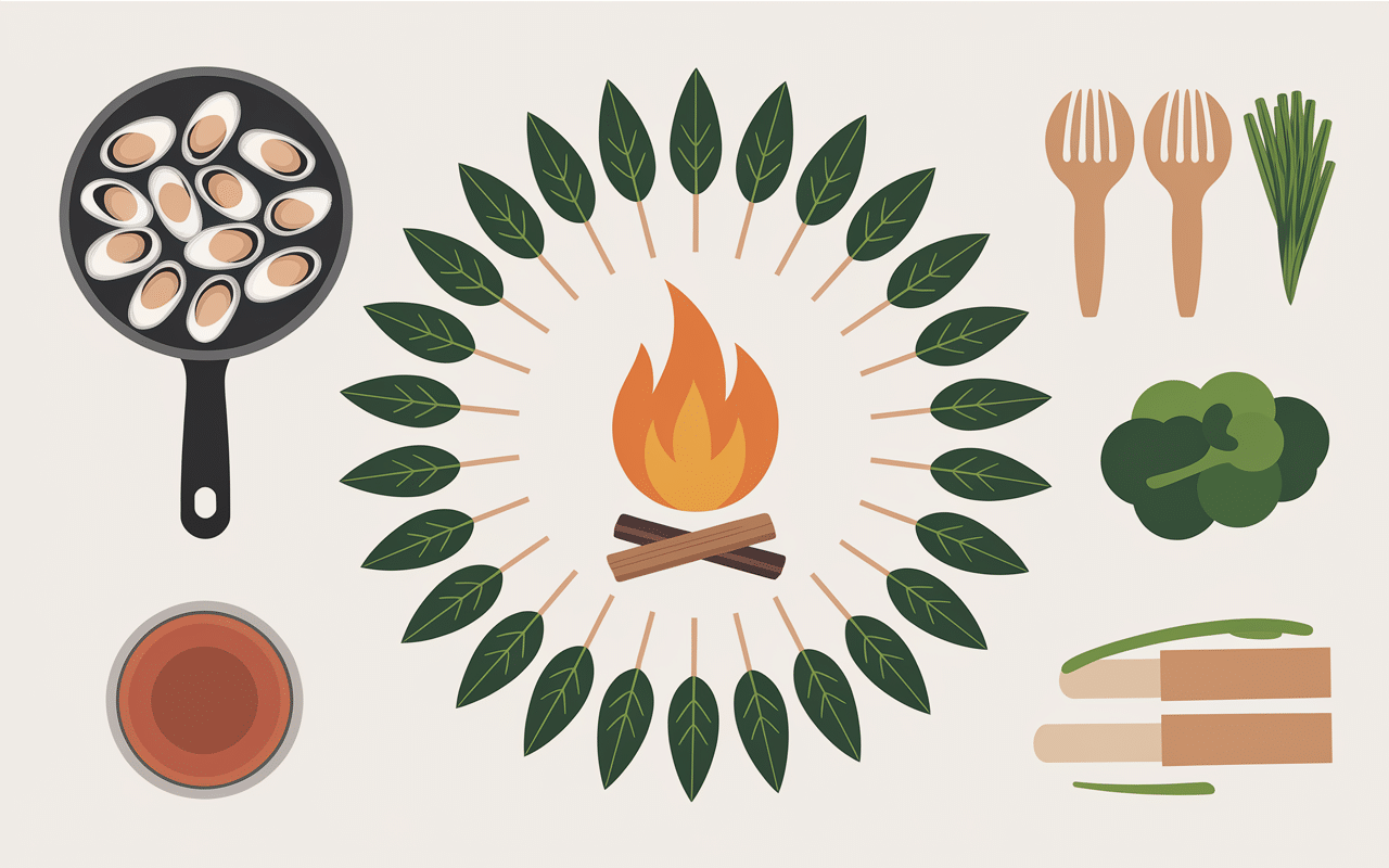 Eglade de moule panier moules aiguilles pin cercle