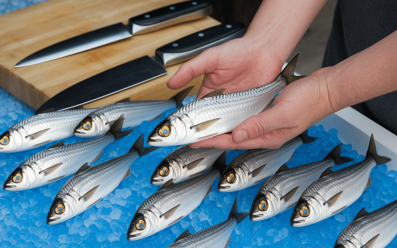 eperlan frit poisson frais sur glace
