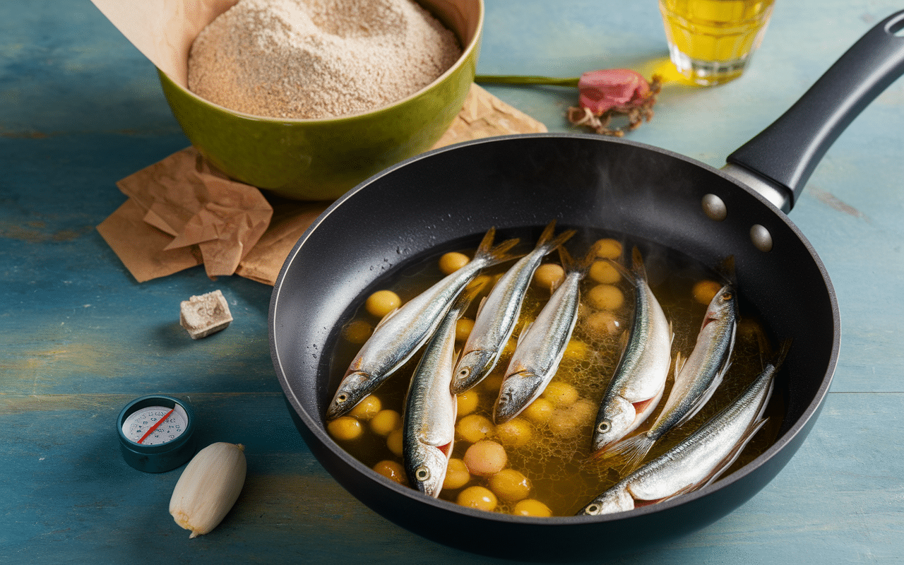 eperlan frit poisson enfariné en friture