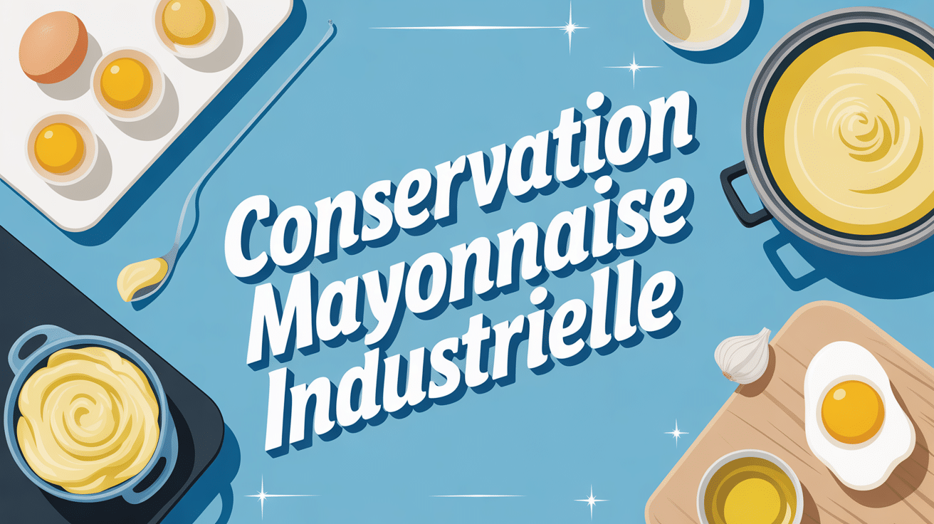 Pot de mayonnaise industrielle conservation cuisine moderne