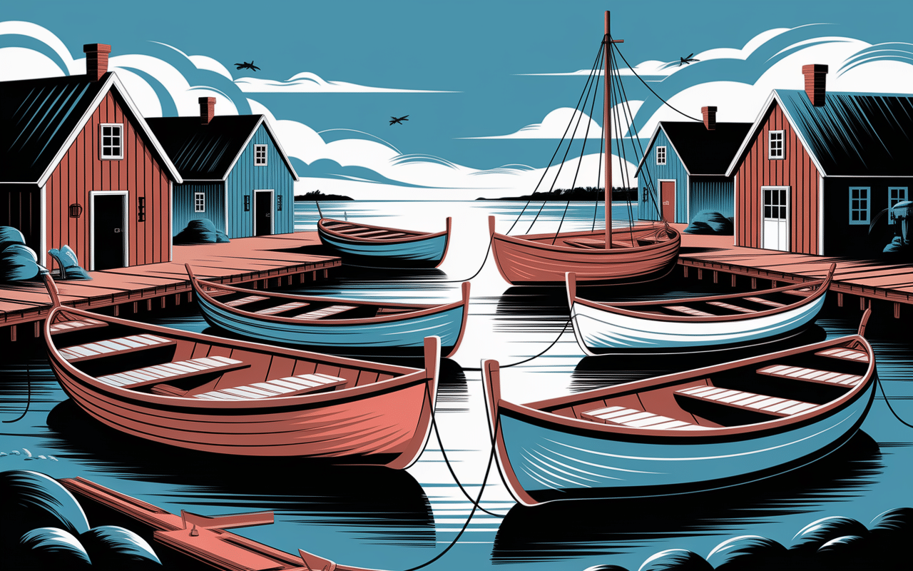 Village nordique et pêche hareng matjes