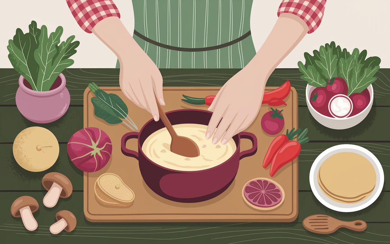 Préparation de plat spécialité picarde cuisine