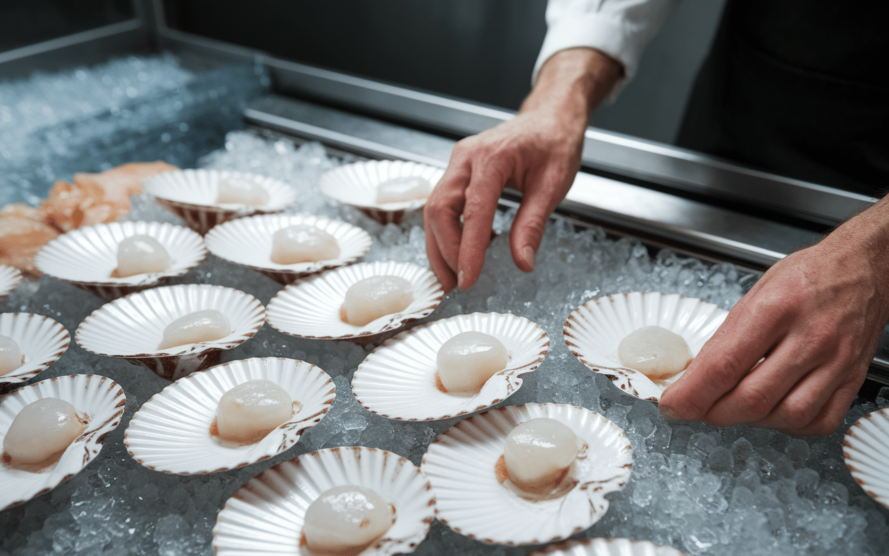 recette carpaccio saint-jacques chef étoilé ingrédients frais