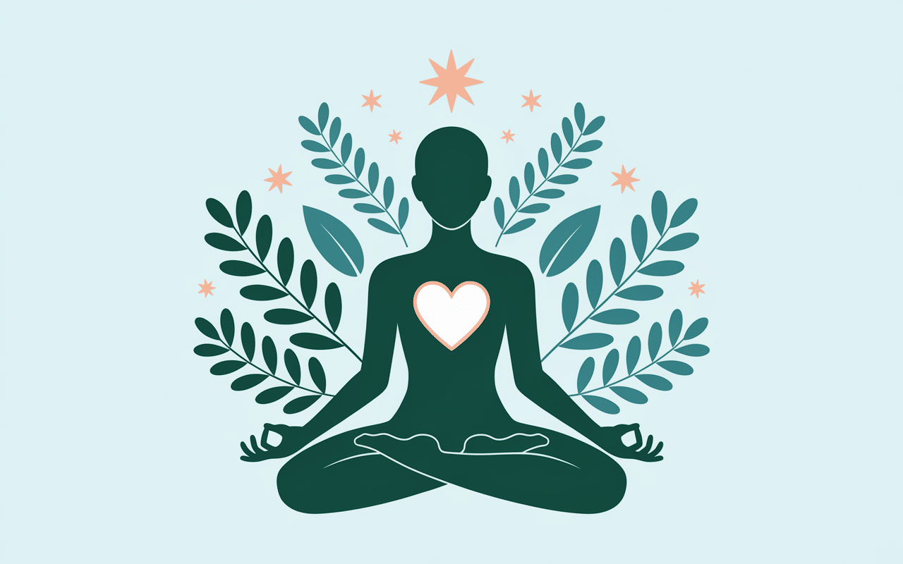 Repas frugale silhouette bien-être méditation