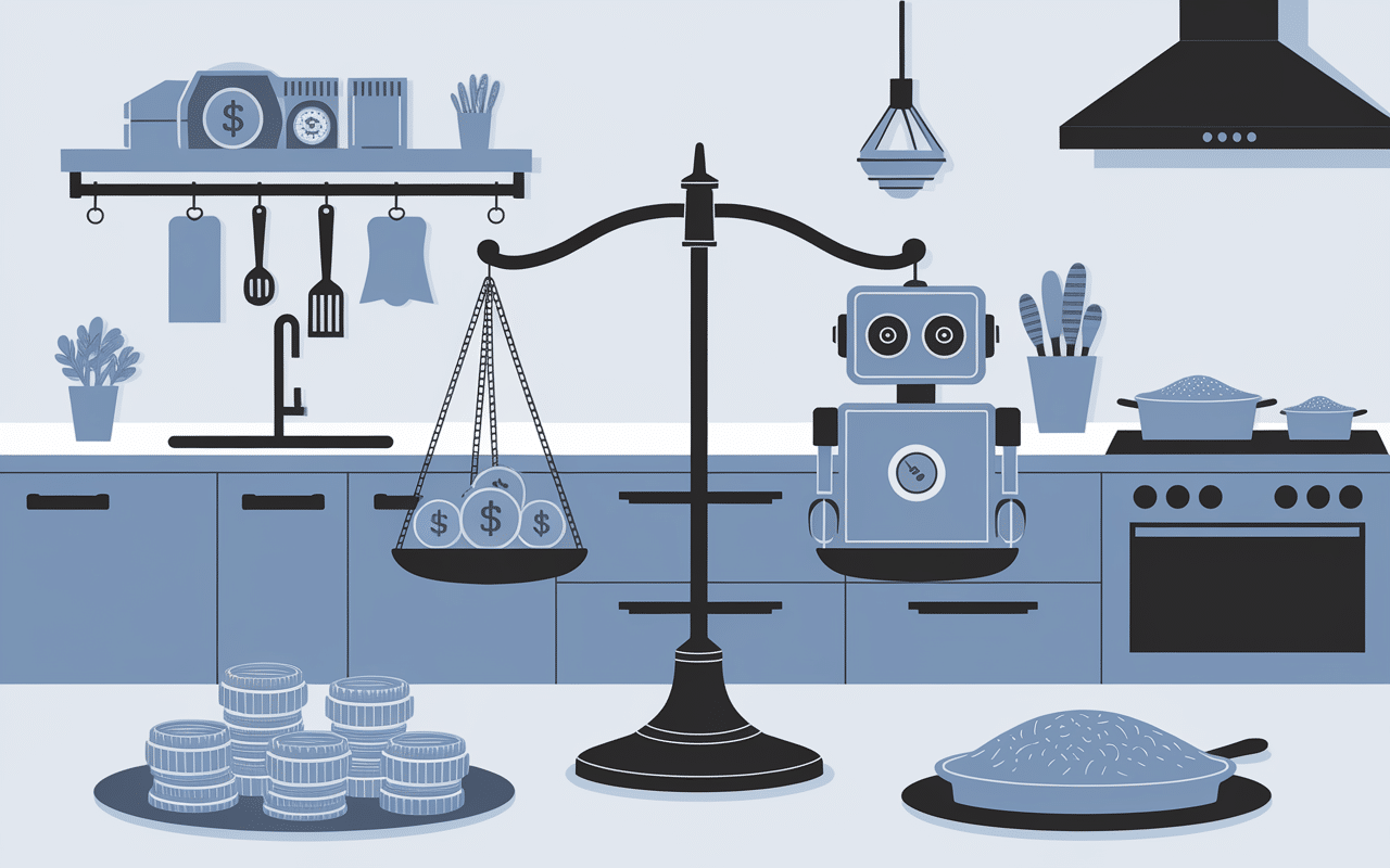 robot patissier meilleur rapport qualité prix balance avec pièces de monnaie