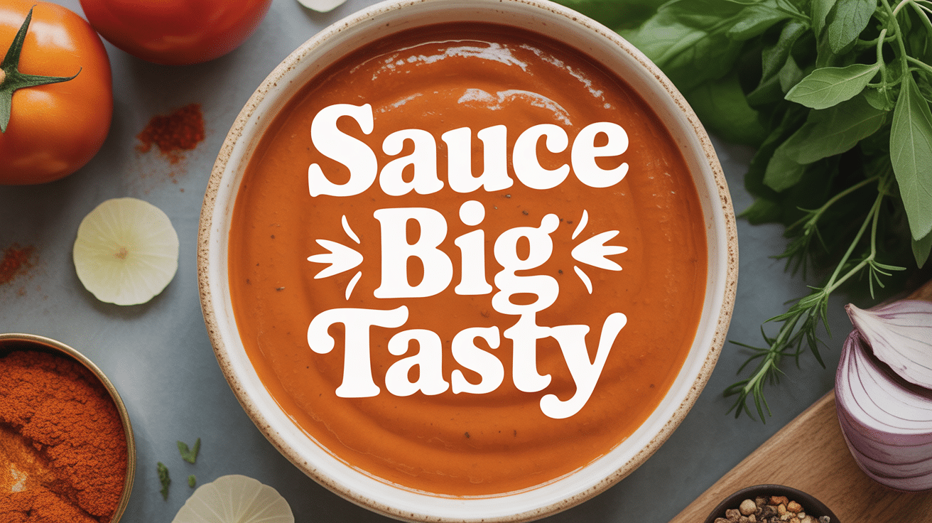 Sauce big tasty crémeuse avec tomates et paprika