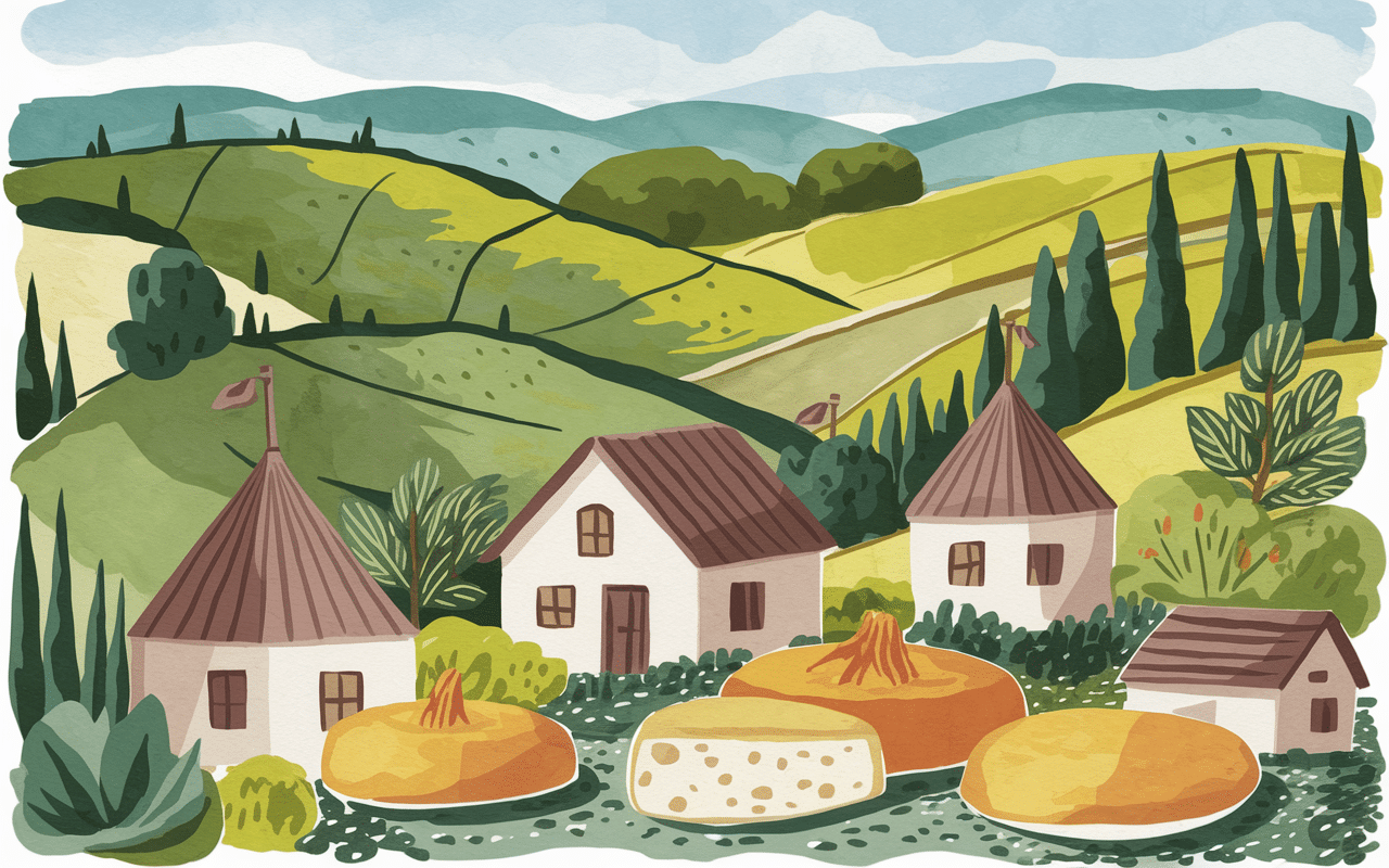 origine scamorza sud Italie carte illustrée