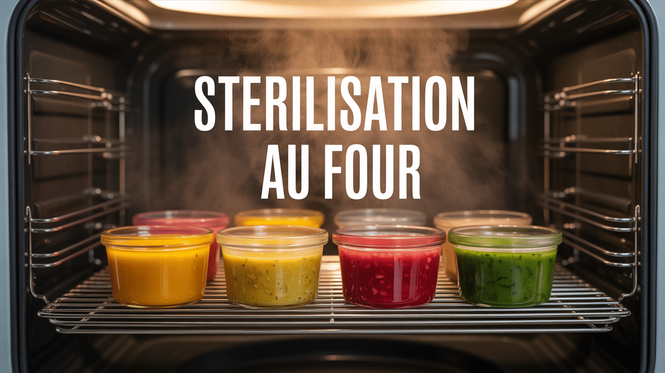 Sterilisation au four bocaux en verre vapeur