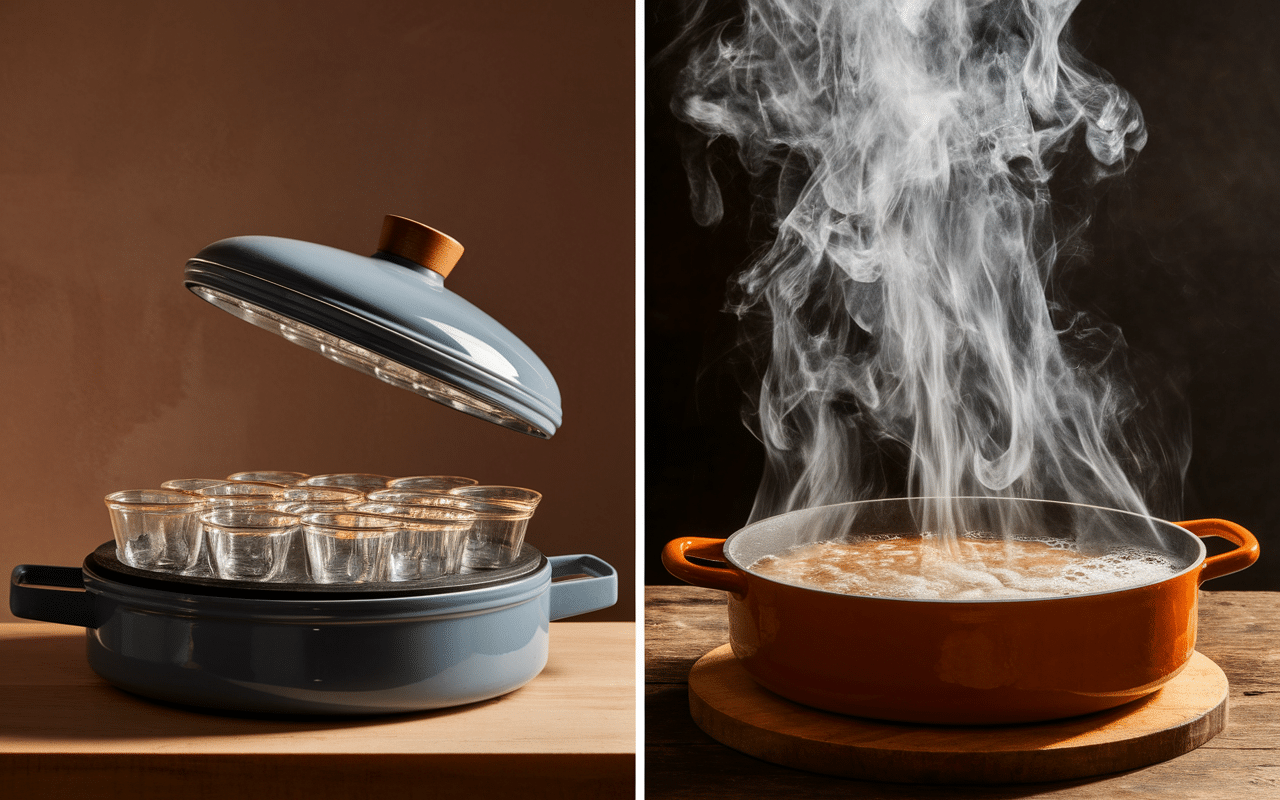 Sterilisation au four bocaux comparaison casserole