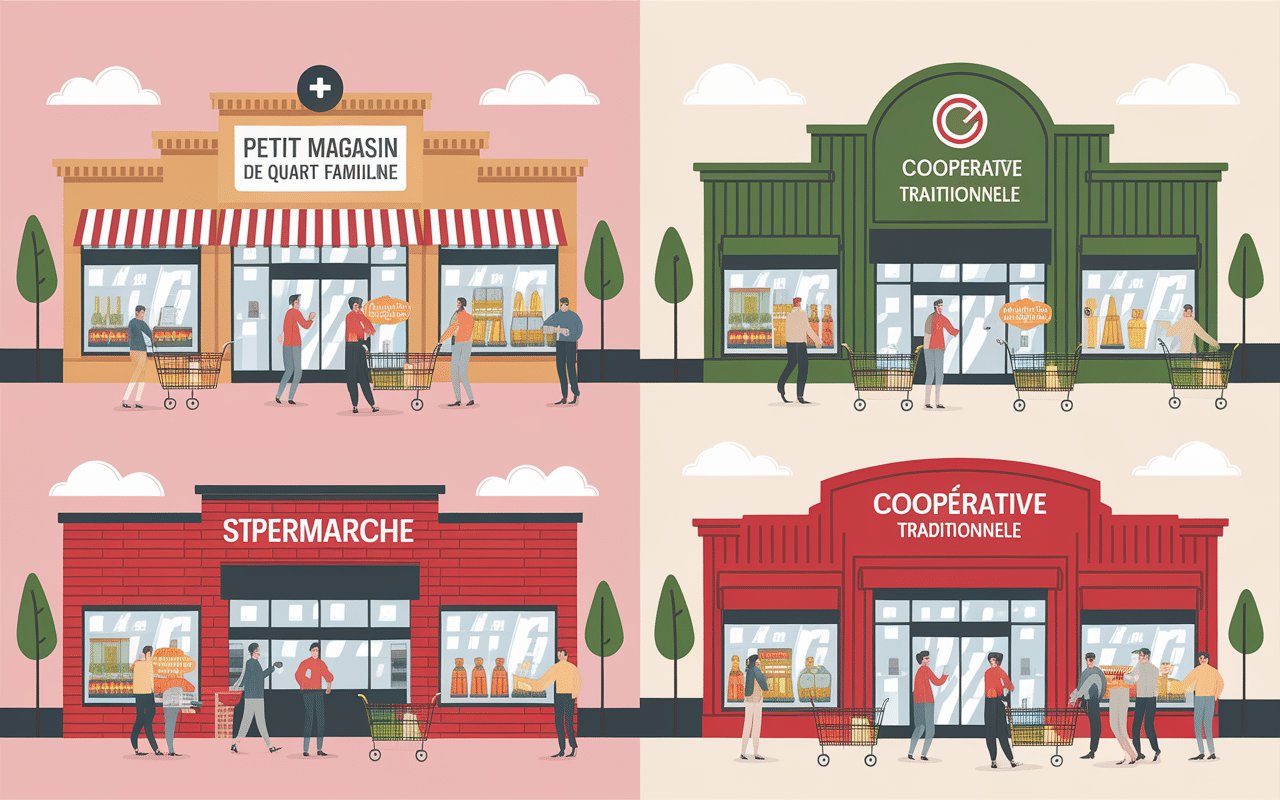 Différents supermarchés Italie enseignes ambiance