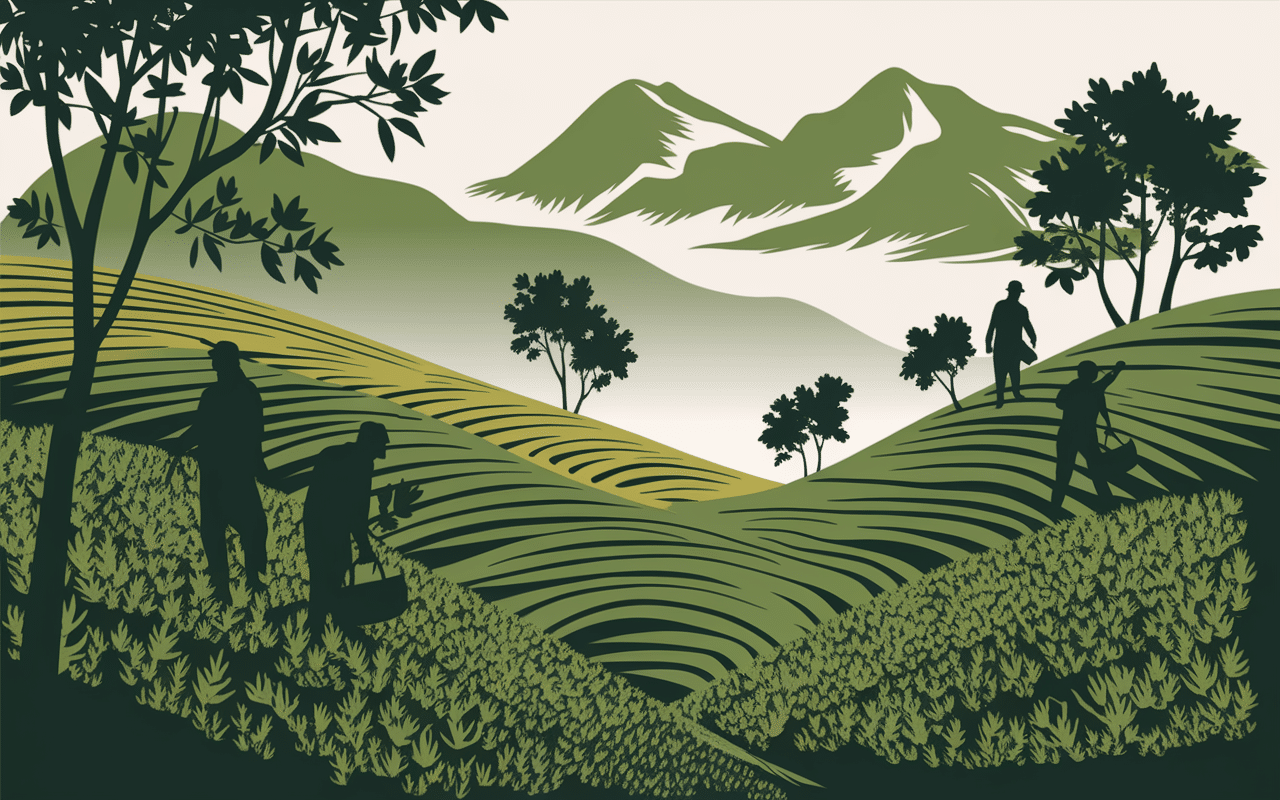 The wulong terrasses de the et cultivateurs