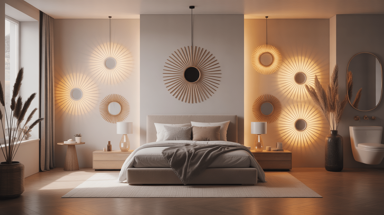 Applique dorée élégante pour intérieur chic et chaleureux