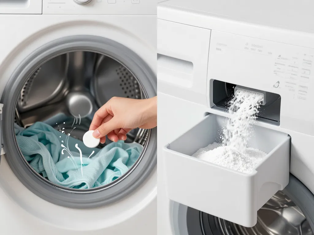 Gestes calgon machine a laver, tablette au tambour et poudre au bac