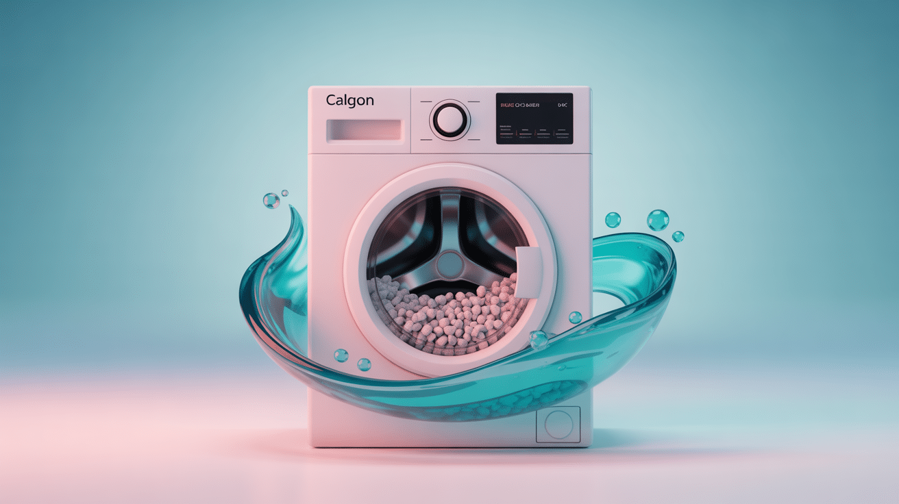 Illustration calgon machine a laver, protection anti-calcaire de la résistance