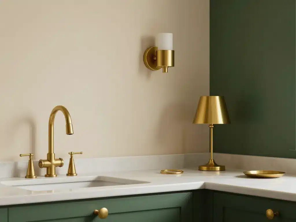 couleur du laiton en accents déco robinet poignées applique