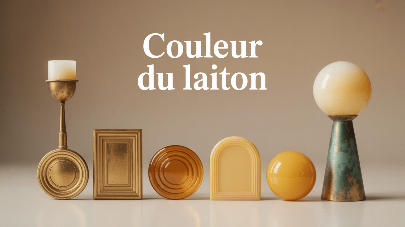 couleur du laiton en nuances du jaune miel au citron avec patine