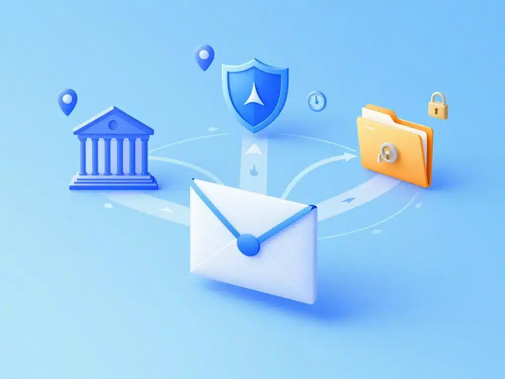 Schéma des usages d’une enveloppe libellée