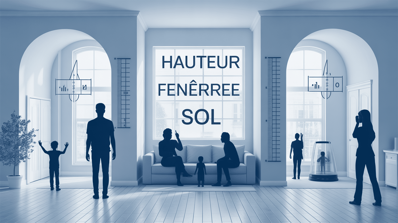 Illustration hauteur fenetre sol, allèges et sécurité