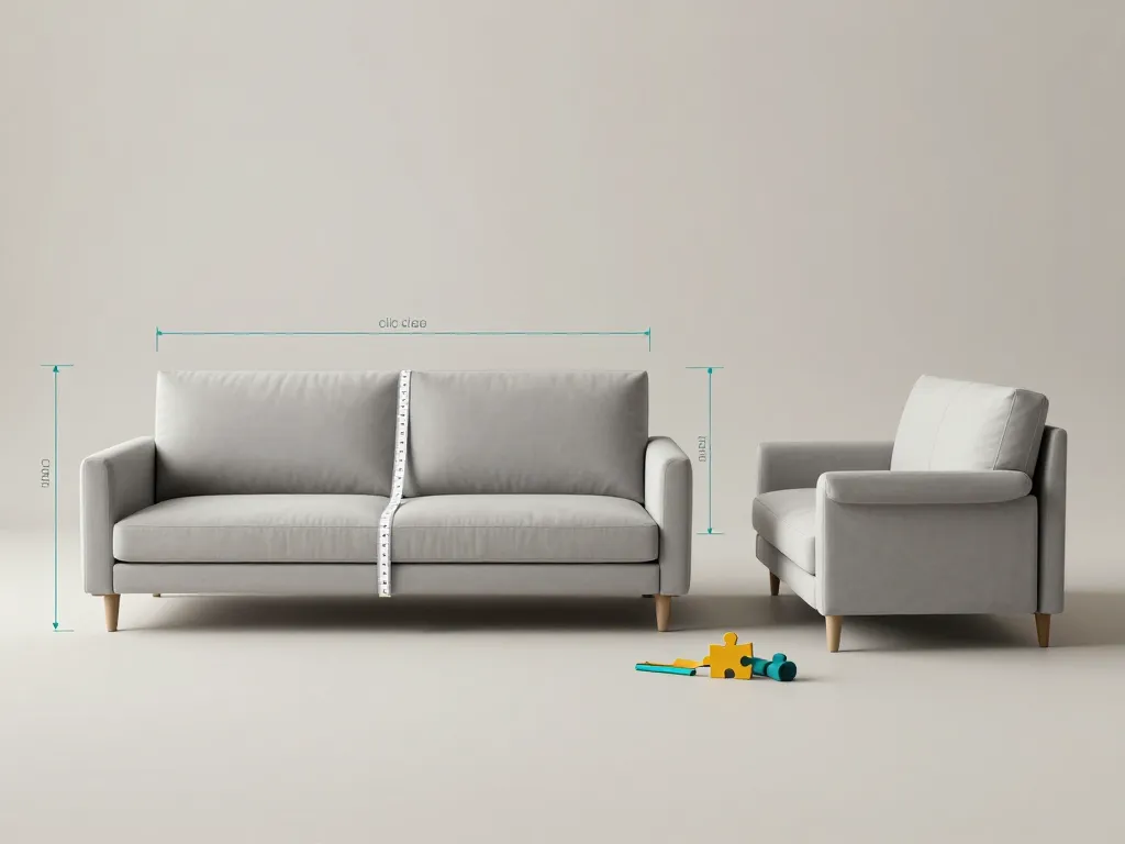 Schéma mesures housse clic clac et accessoires anti‑glisse