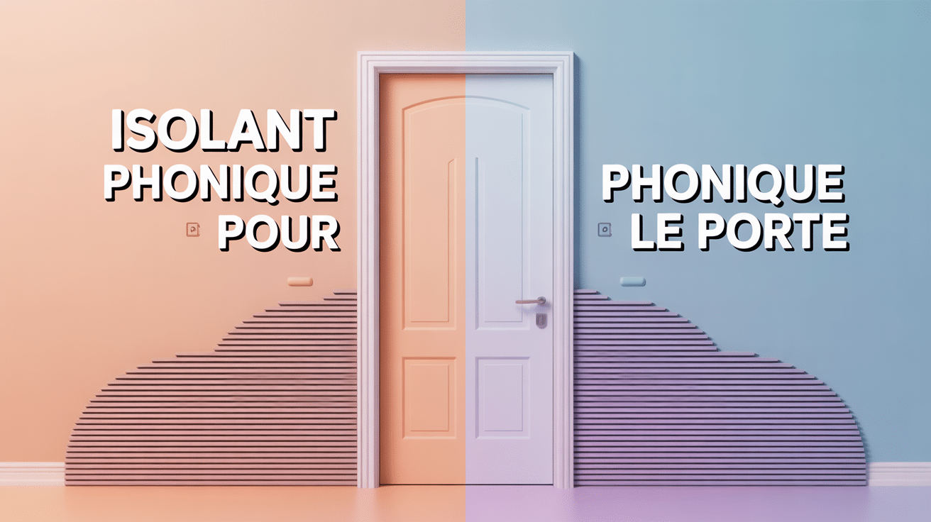 isolant phonique pour porte avec couches et joints visibles