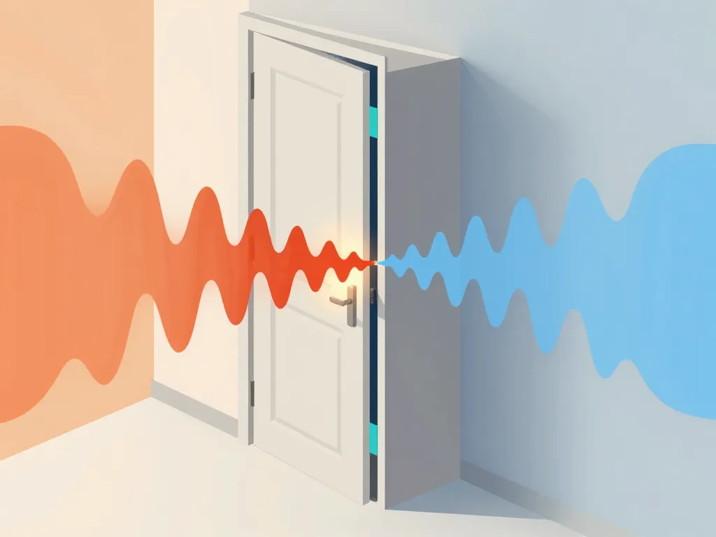 isolant phonique pour porte schéma propagation et fuites