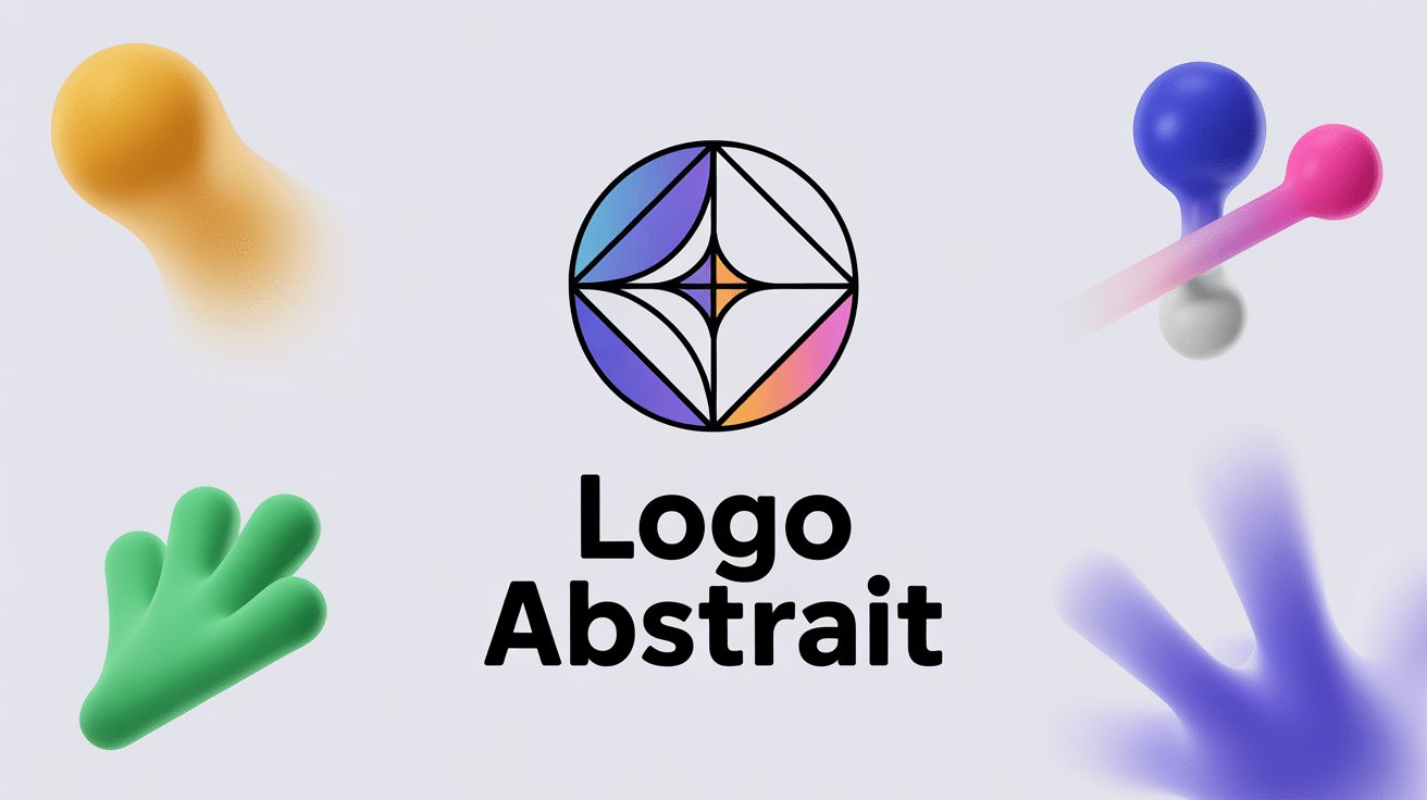 logo abstrait central minimaliste