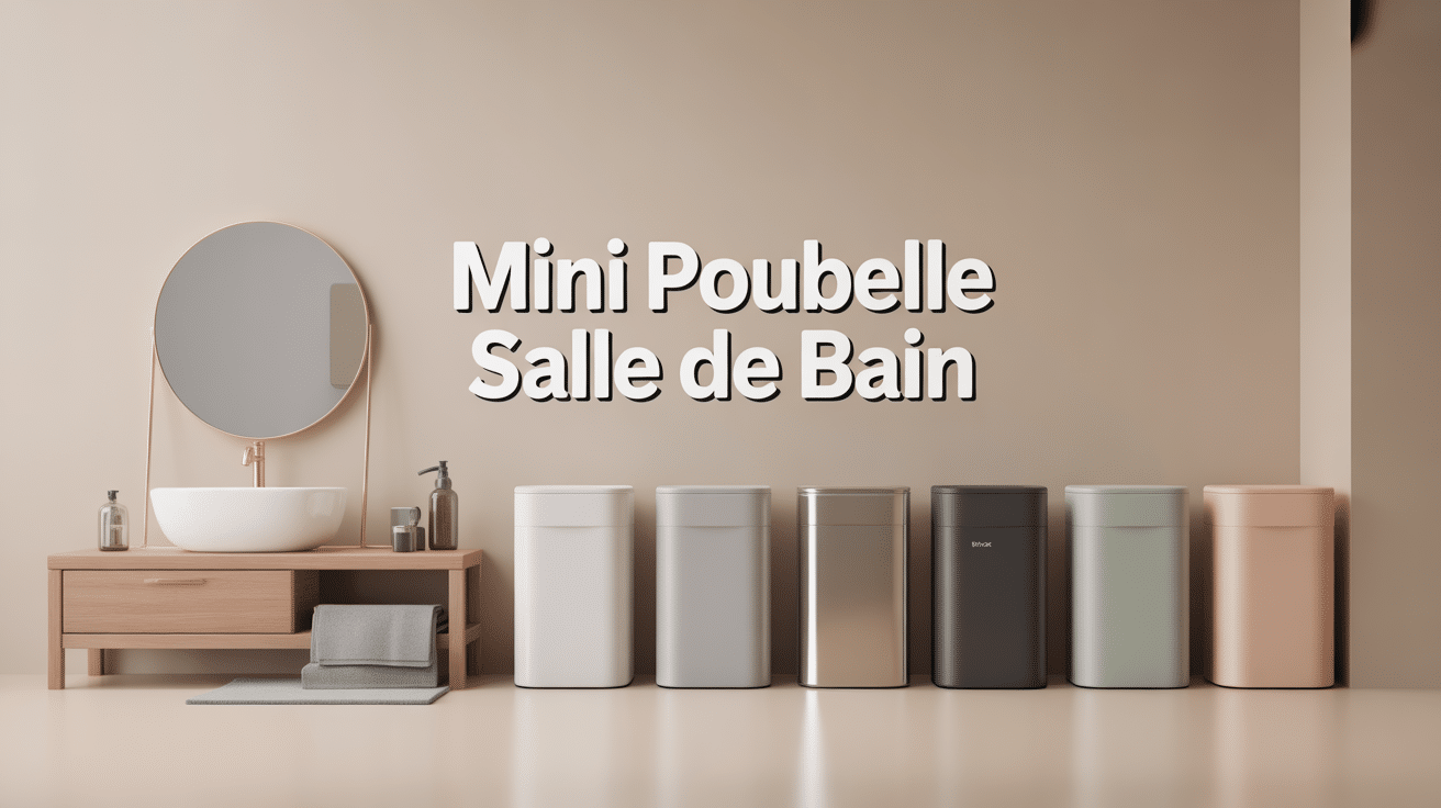 mini poubelle salle de bain en scène design, plusieurs modèles