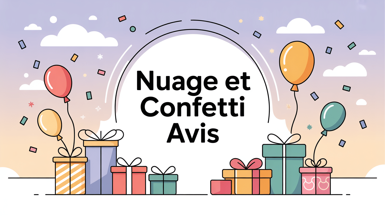nuage et confetti avis illustration analyse fiabilité