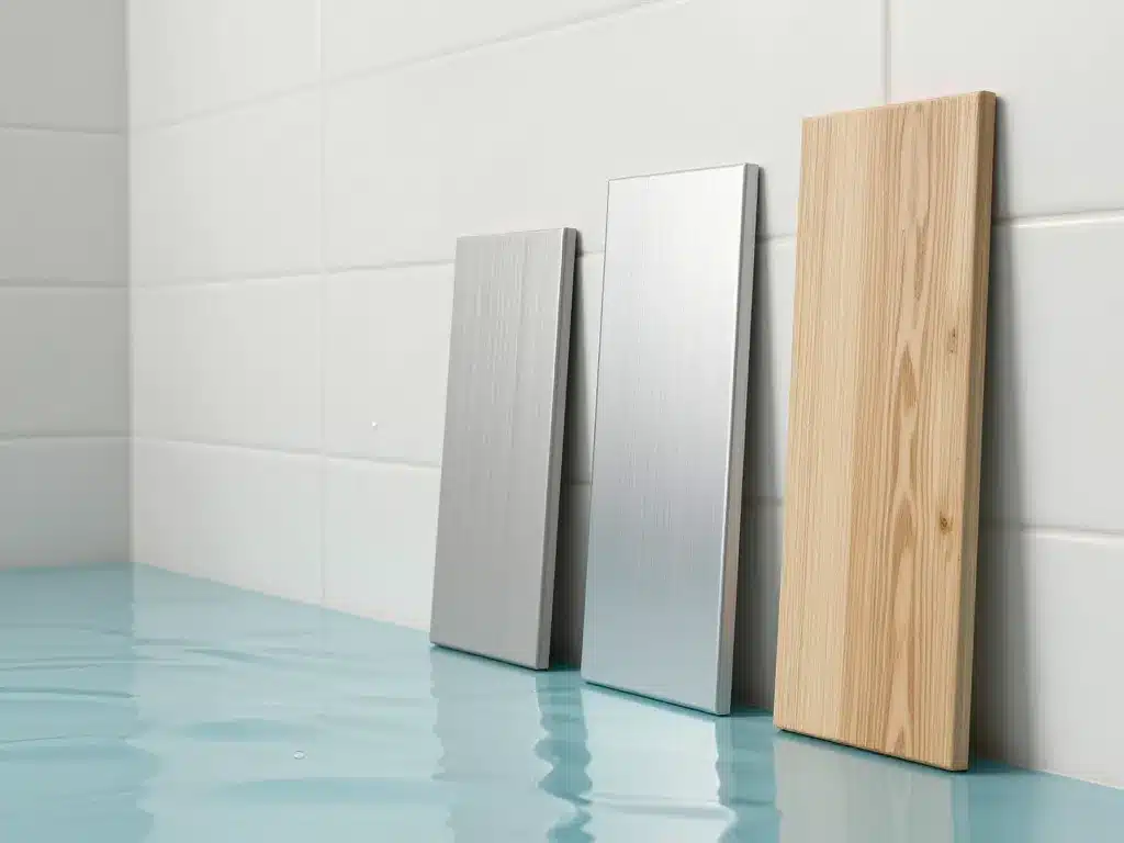 plinthe pour salle de bain matériaux carrelage pvc aluminium bois